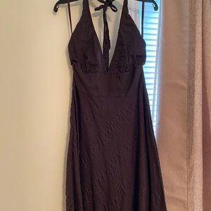 J Crew brown cotton halter dress